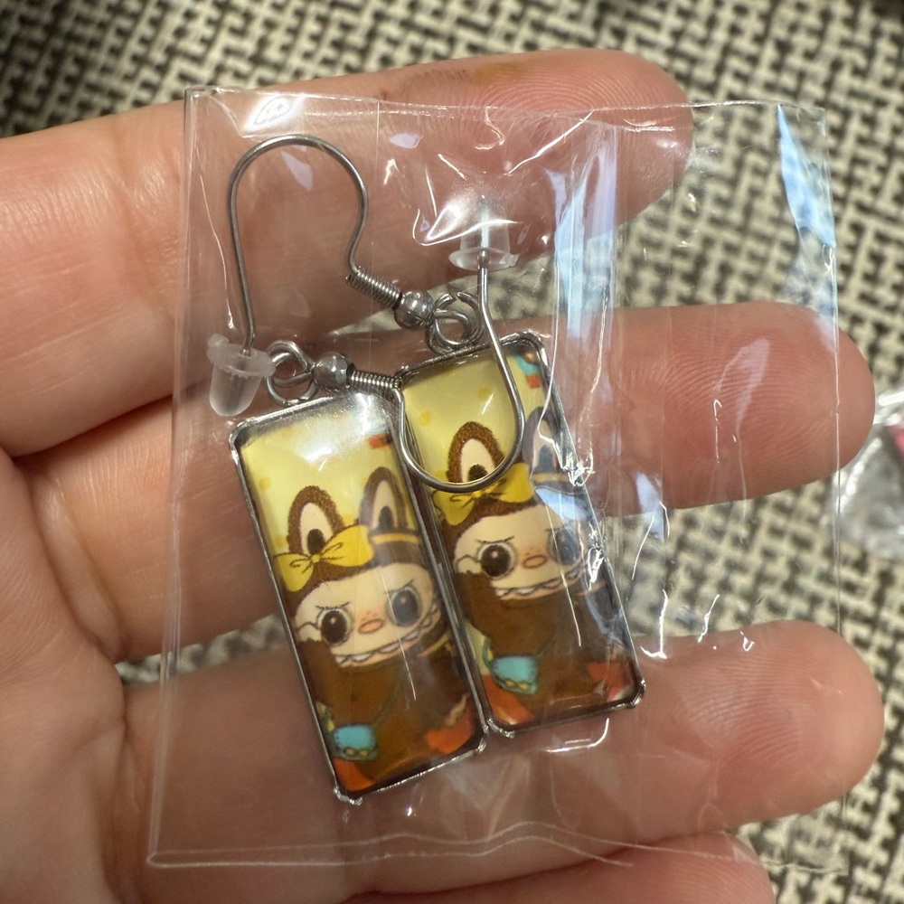 Labubu Colorful Earring, Brown